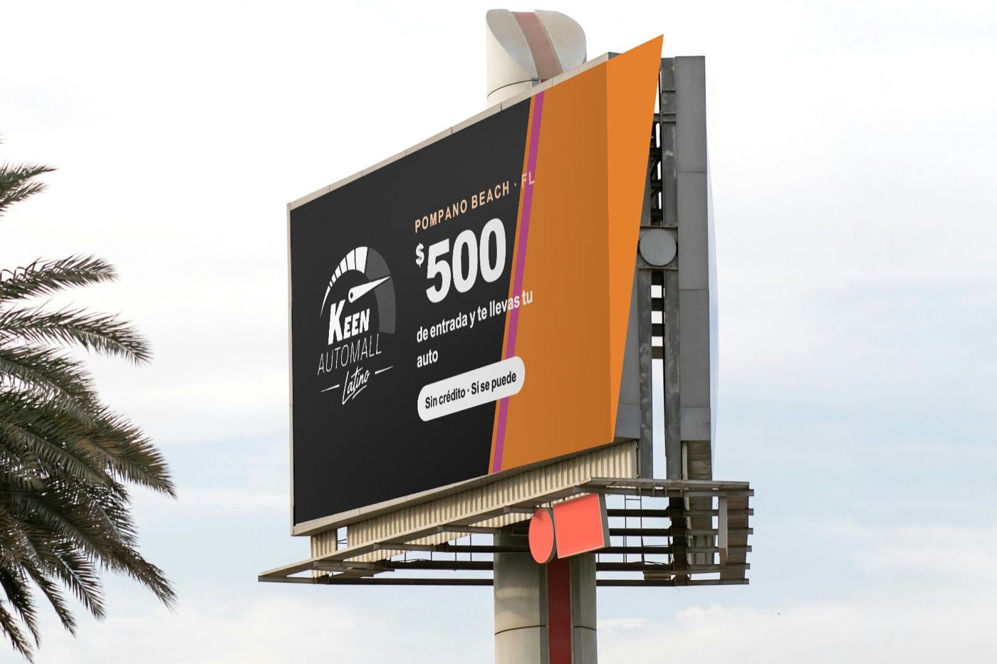 Valla publicitaria de Keen Automall Latino